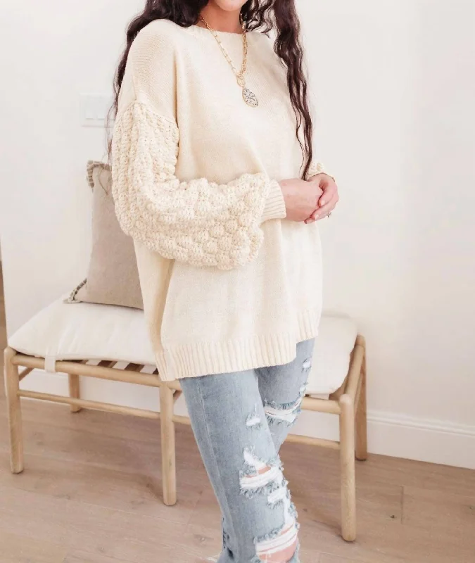 Bubbly B Sweater In Ivory