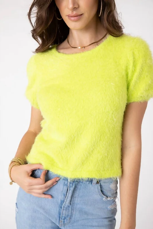 Chelsea Sweater In Lime Green