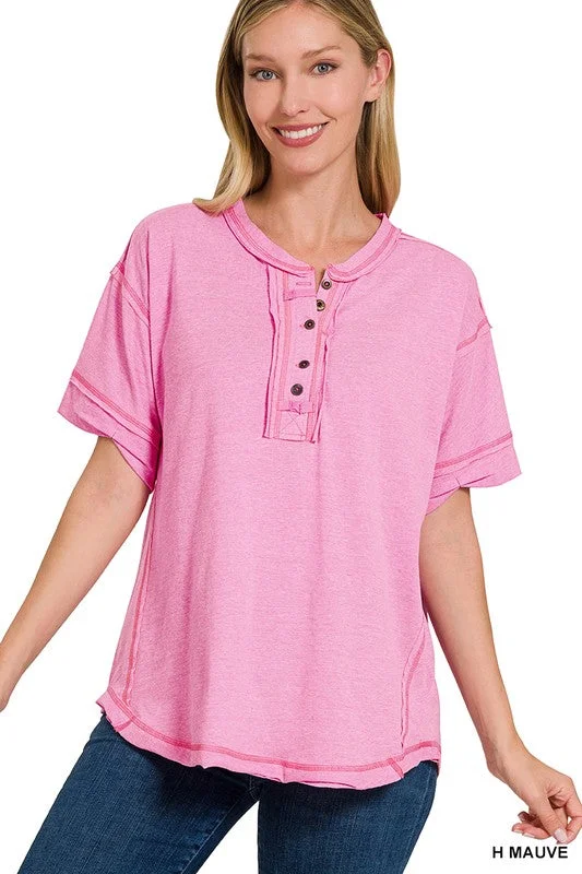 The Beginning Buttoned Short Sleeve Top (Multiple Colors)