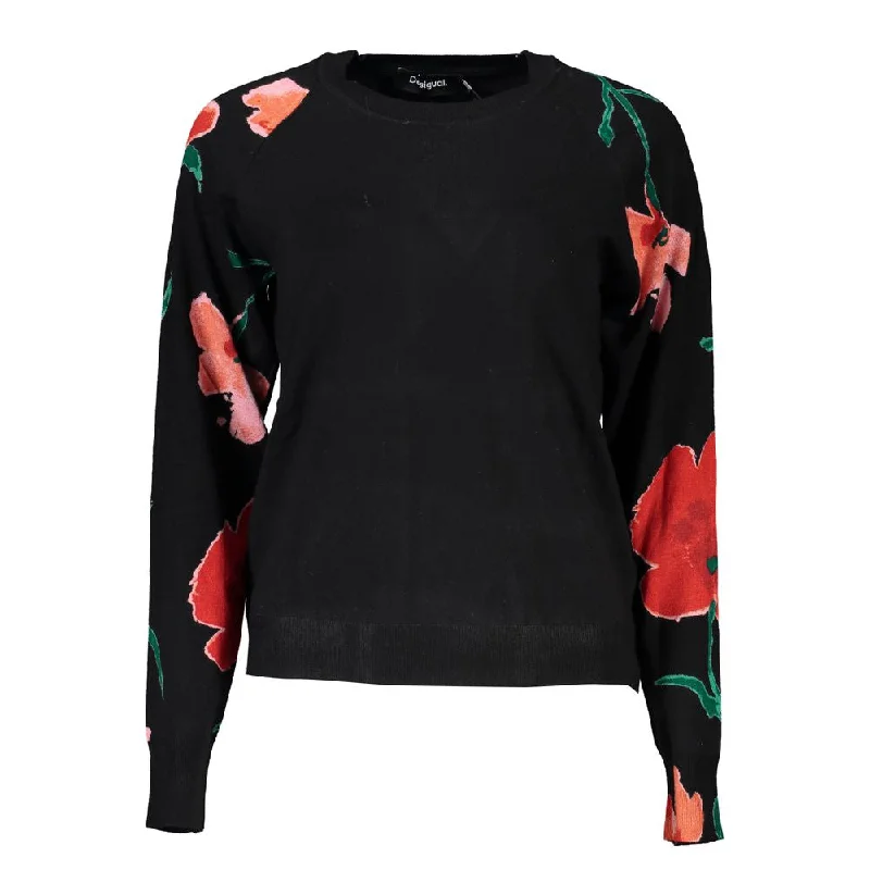 Desigual Chic Contrast Crew Neck Women's Sweater