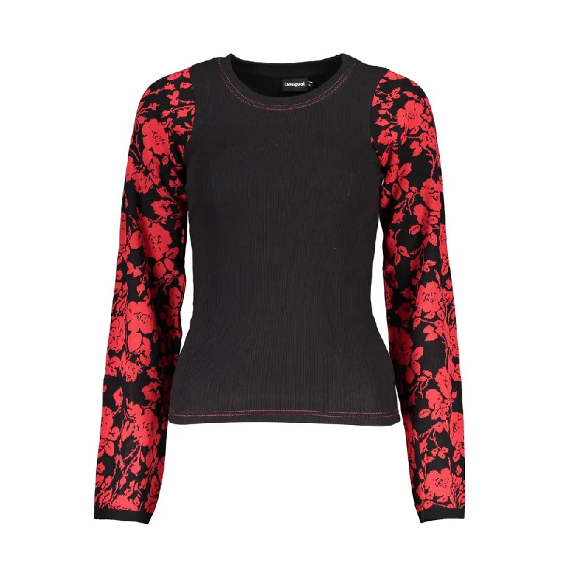 Desigual Chic Crew Neck Sweater with Contrast Women's Details