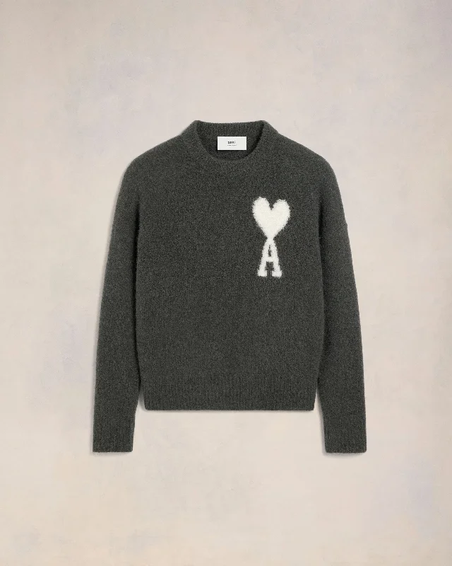 Pull Col Rond Ami de Coeur Ecru