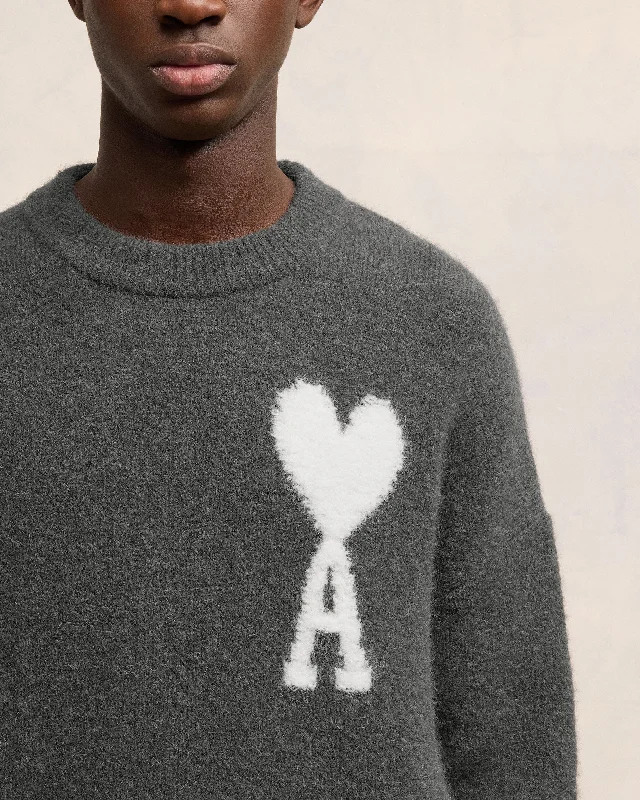 Pull Col Rond Ami de Coeur Ecru