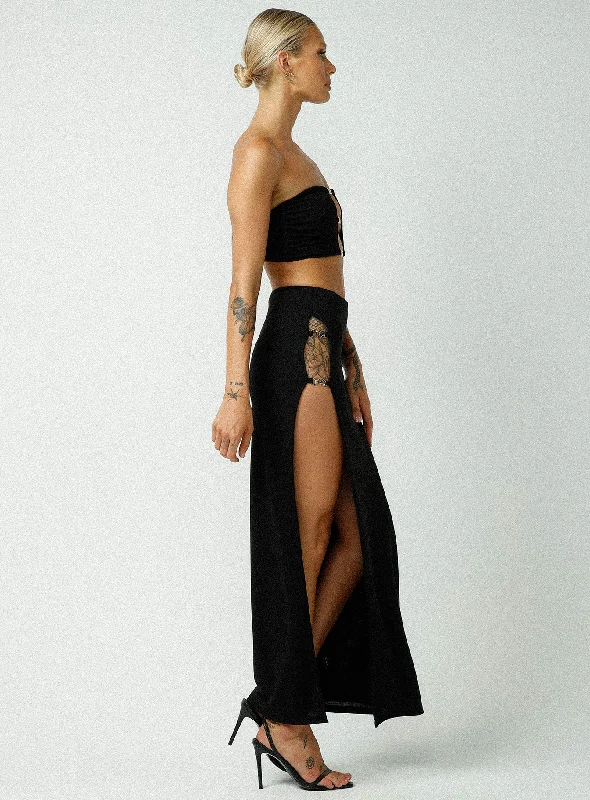 Jagger & Stone Claudia Maxi Skirt Black