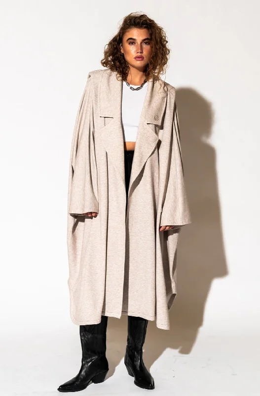 Icon Status Drape Cape in Oatmeal