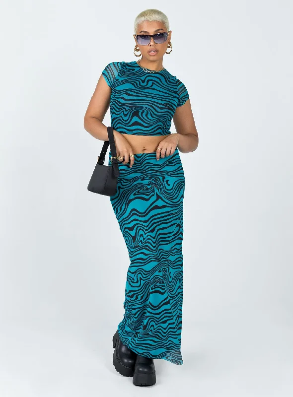 Mariana Maxi Skirt Blue