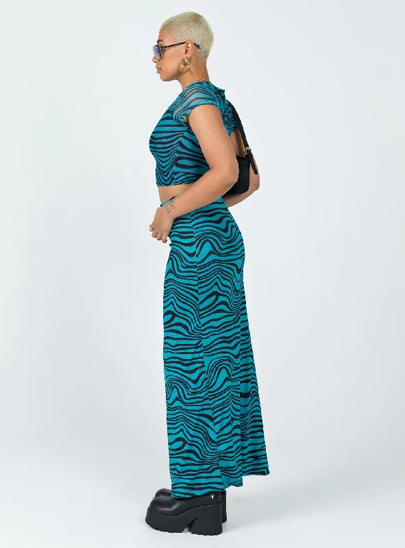 Mariana Maxi Skirt Blue