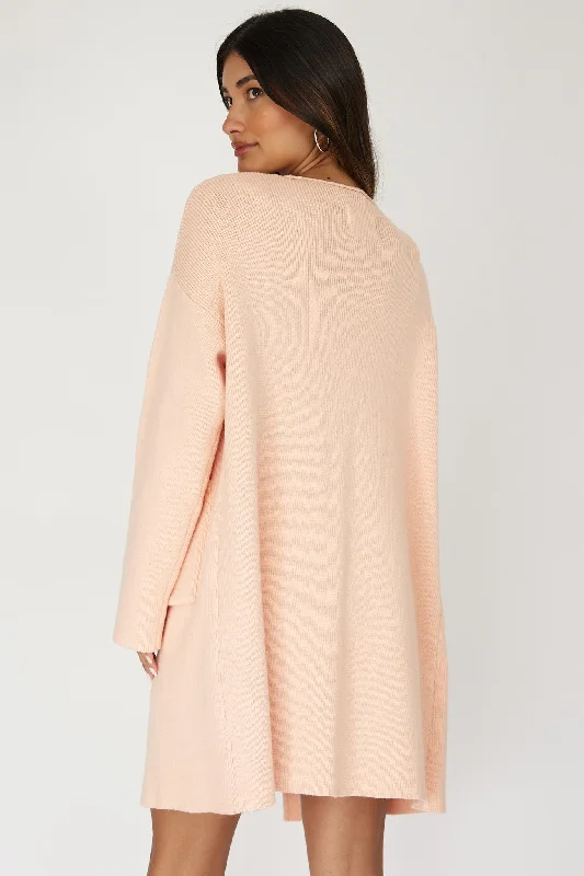 On Point Pocket Cardigan Pink