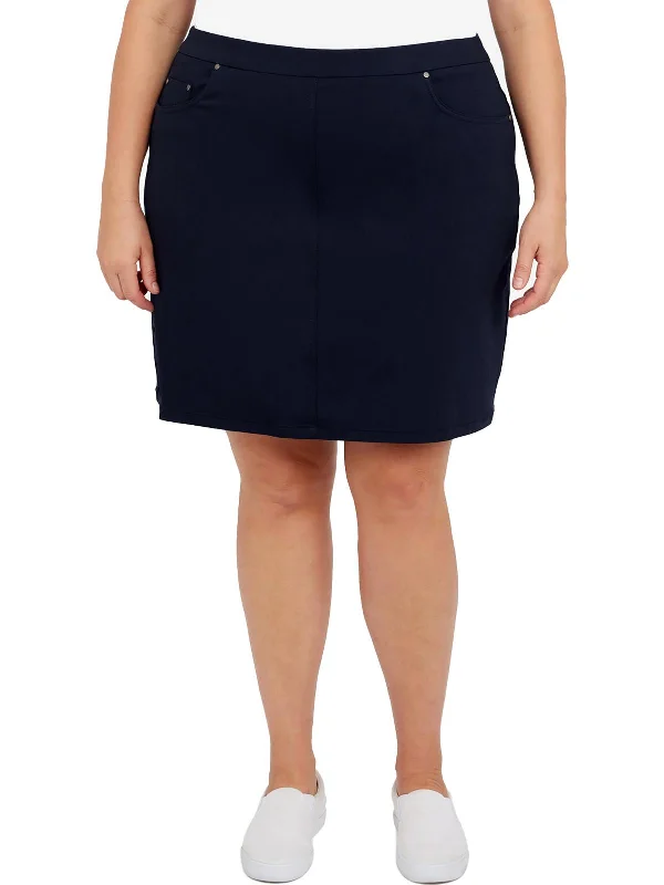 Plus Womens Stretch Pull On Skort