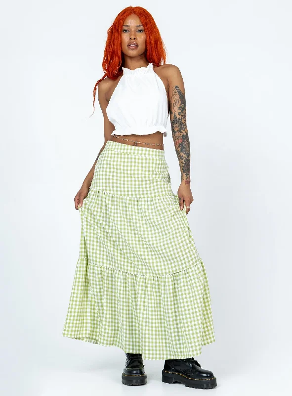 Rebeccah Maxi Skirt Green