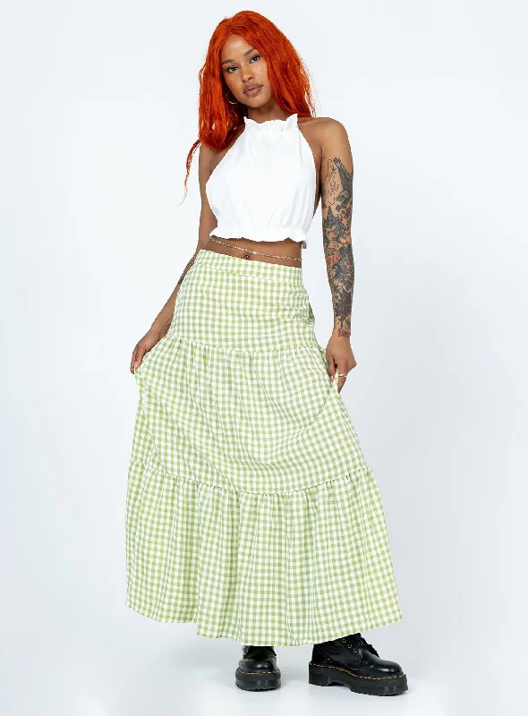 Rebeccah Maxi Skirt Green