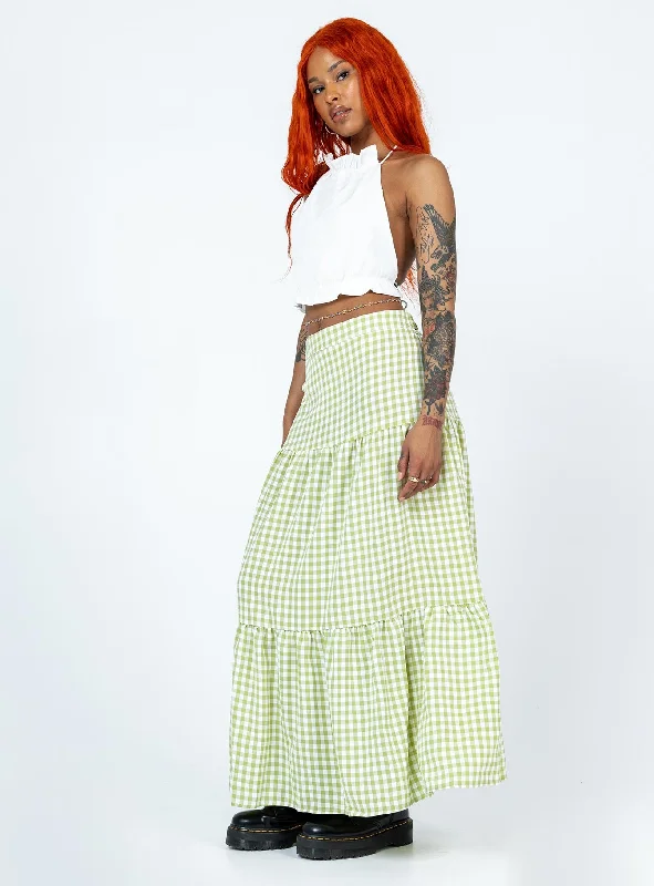 Rebeccah Maxi Skirt Green