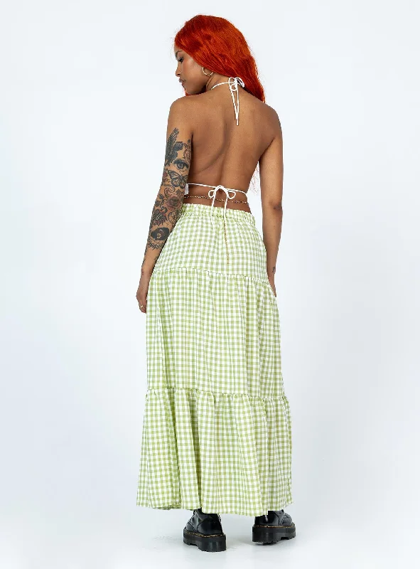 Rebeccah Maxi Skirt Green