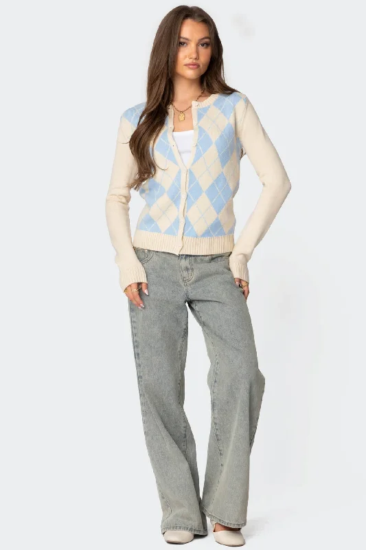 Maybelle Argyle Cardigan