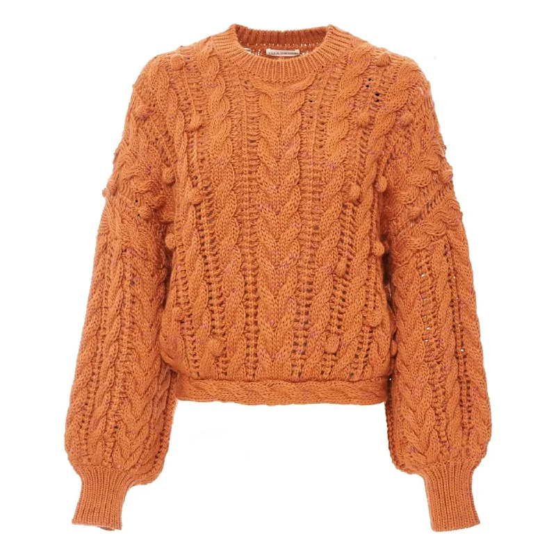 Women's Caterina Cable Knit Sweater In Sienna