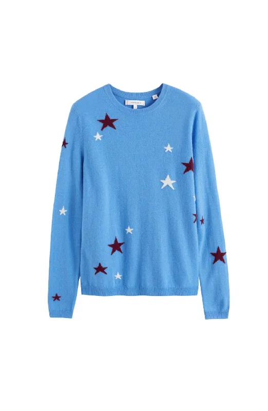 Women's Star Sweater In Pure Blue