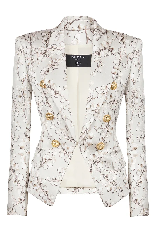 Six Button Printed Jacket