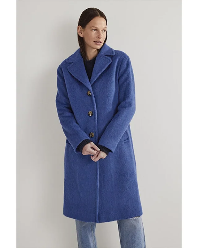 Boden Wool-Blend Collared Coat