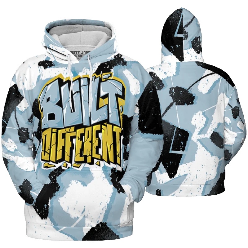 NastyJamz Blue Grey 13s Hoodie Match Built Different 3D All-Over Print Broken