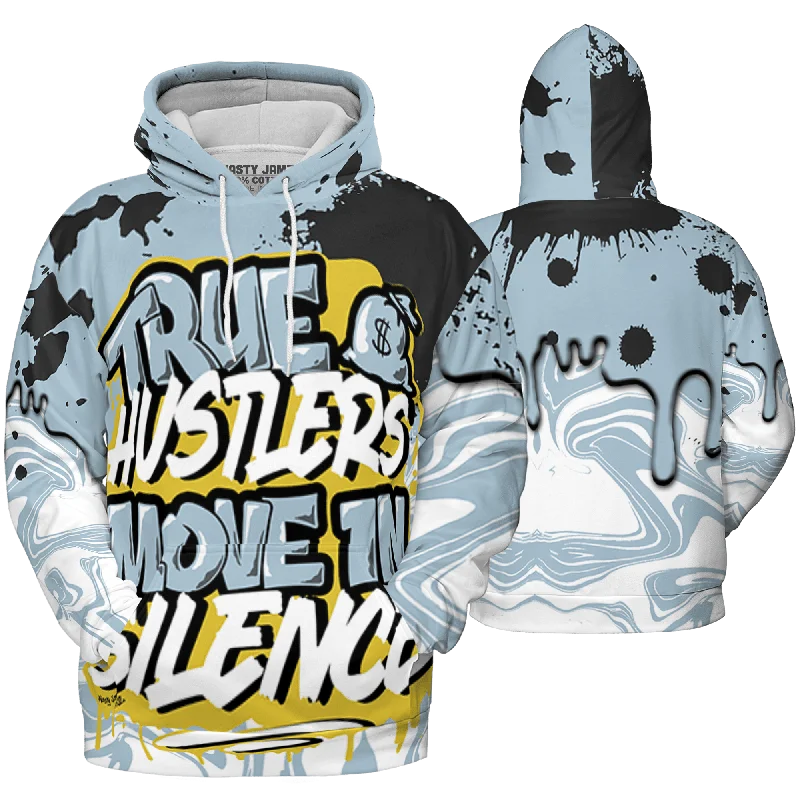 NastyJamz Blue Grey 13s Hoodie Match Move In Silence 3D All-Over Print Color Splash