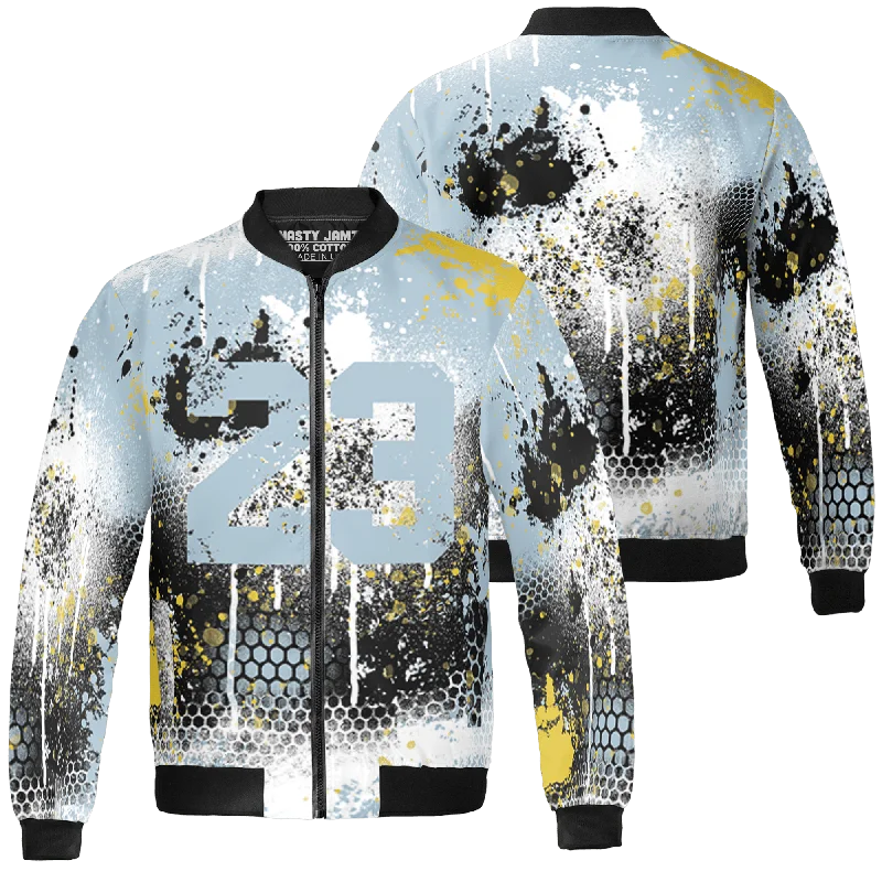 NastyJamz Blue Grey 13s Jacket Match 23 Painted Graffiti  3D All-Over Print