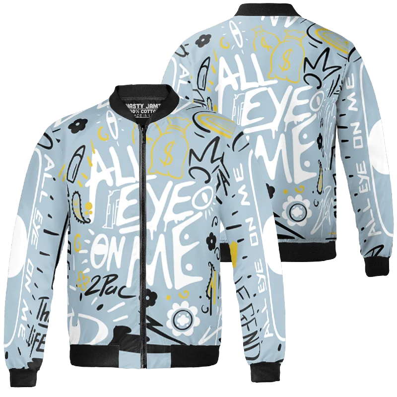 NastyJamz Blue Grey 13s Jacket Match All Eye On Me 3D All-Over Print Doodle Eye