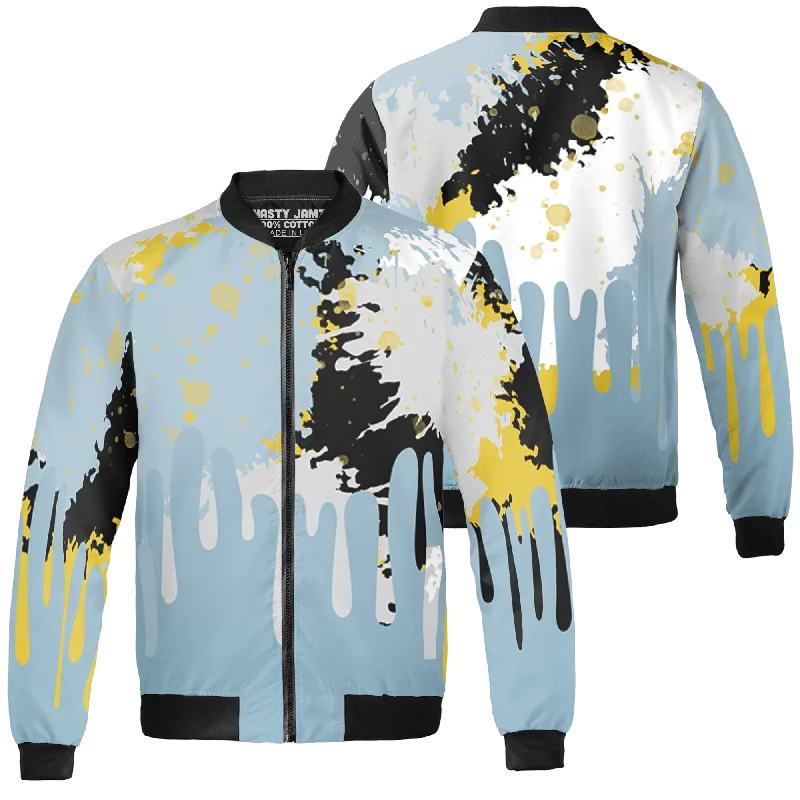 NastyJamz Blue Grey 13s Jacket Match Colorful 3D All-Over Print Art