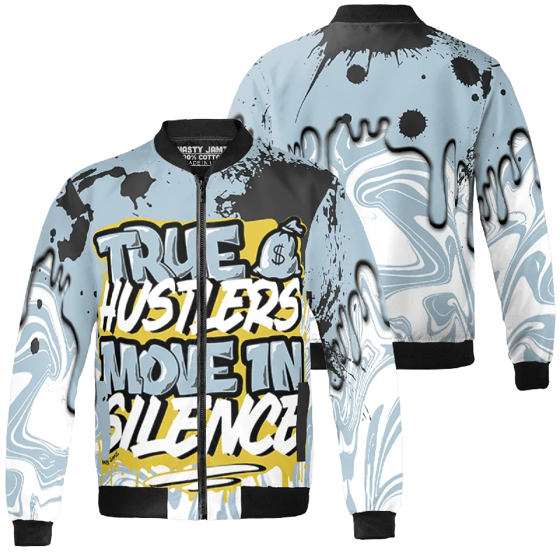 NastyJamz Blue Grey 13s Jacket Match Move In Silence 3D All-Over Print Color Splash