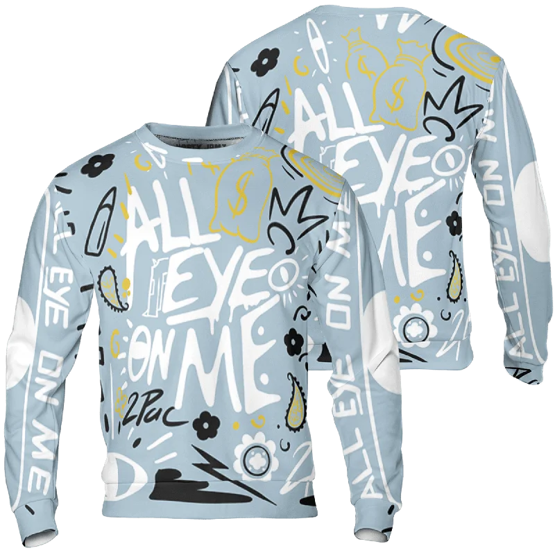 NastyJamz Blue Grey 13s Sweatshirt Match All Eye On Me 3D All-Over Print Doodle Eye