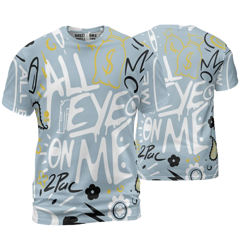 NastyJamz Blue Grey 13s T Shirt Match All Eye On Me 3D All-Over Print Doodle Eye