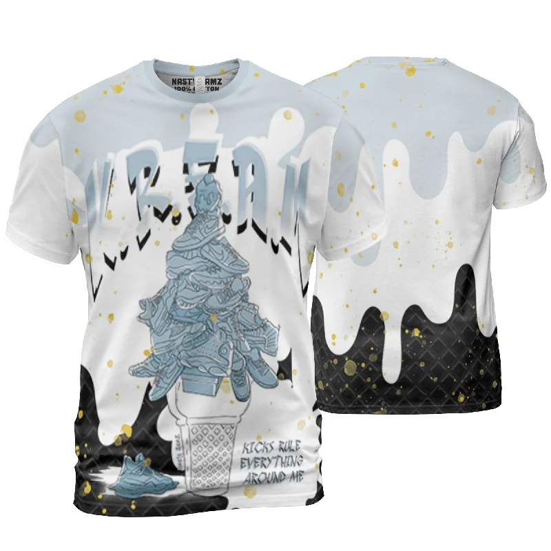 NastyJamz Blue Grey 13s T Shirt Match KREAM 3D All-Over Print Waffle Cone