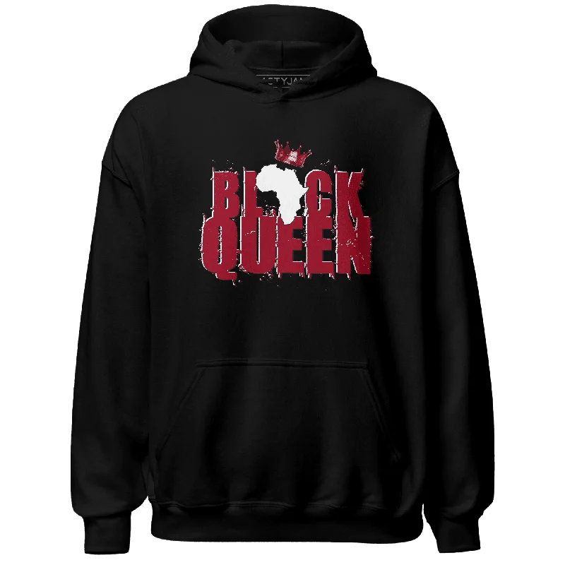 NastyJamz Retro Red Taxi 12s Hoodie Match Black Queen Crown