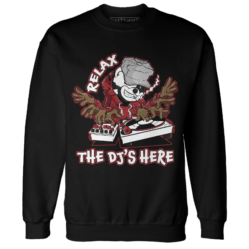 NastyJamz Retro Red Taxi 12s Sweatshirt Match BER The DJ Here