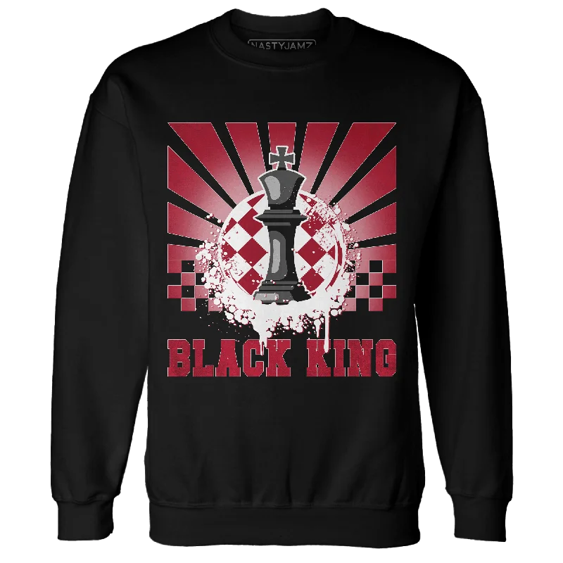 NastyJamz Retro Red Taxi 12s Sweatshirt Match Black King Collection