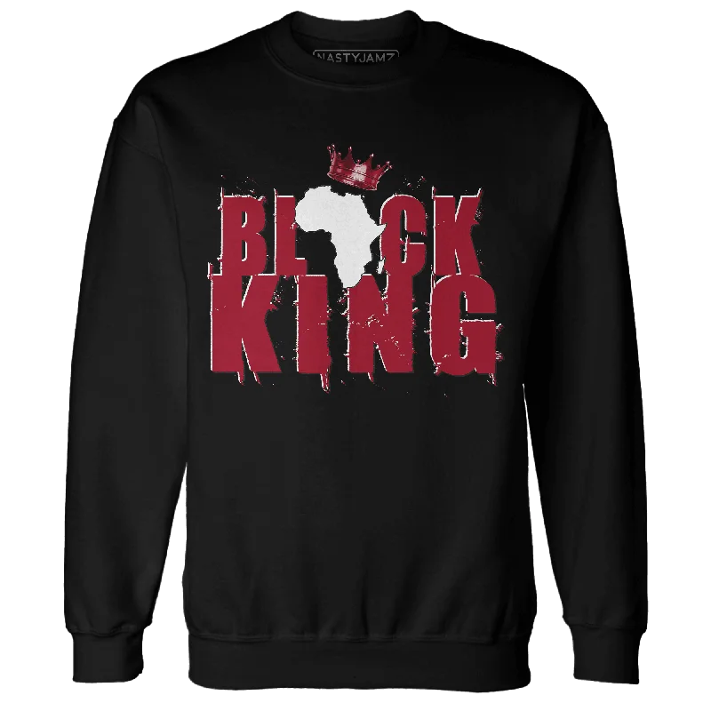 NastyJamz Retro Red Taxi 12s Sweatshirt Match Black King Crown