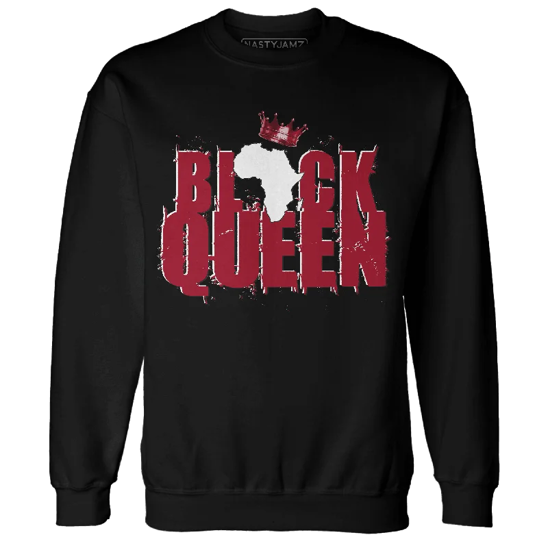 NastyJamz Retro Red Taxi 12s Sweatshirt Match Black Queen Crown