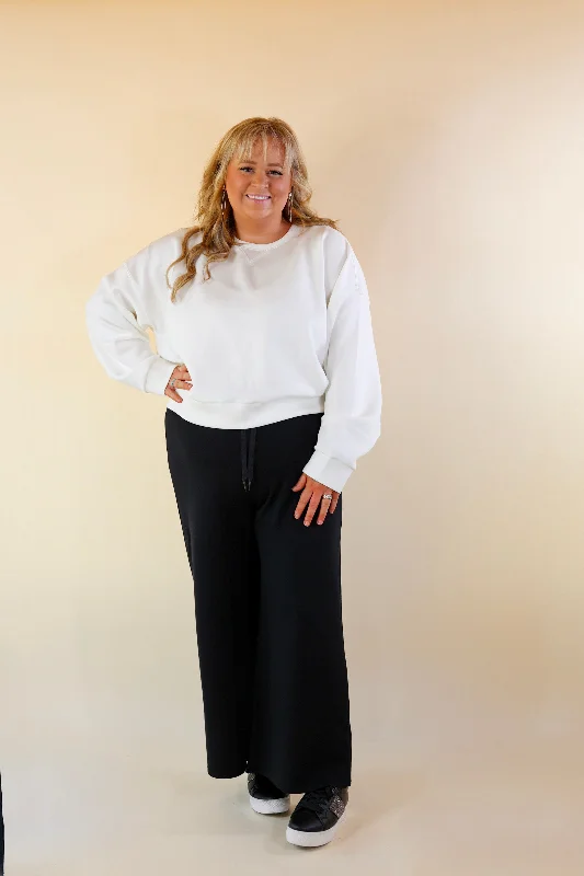 SPANX | AirEssentials Cropped Wide Leg Pants in Black