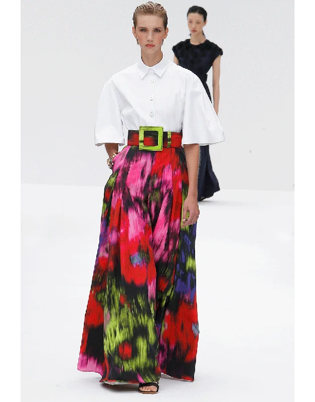 Superbloom Floral Wide Leg Pleated Palazzo Pant