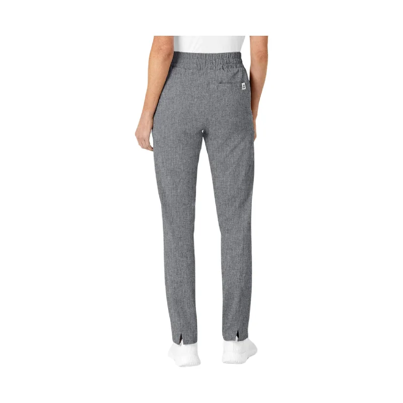 WonderWink Women's High Waist Slim Leg Scrub Pant - Grey Heather