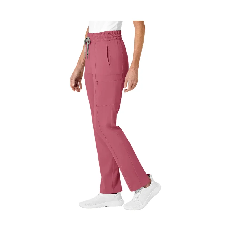 WonderWink Women's High Waist Slim Leg Scrub Pant - Rosebud - ONLINE STORE CREDIT/EXCHANGE ONLY