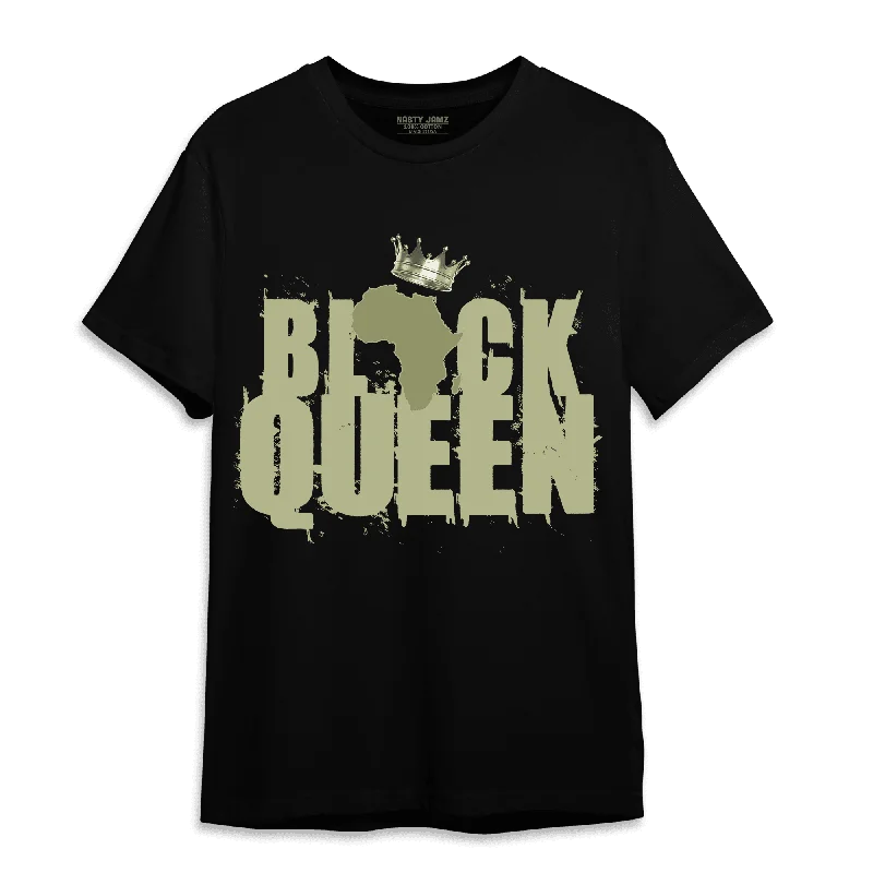 NastyJamz Yeezy Slide Resin T Shirt Match Black Queen Crown