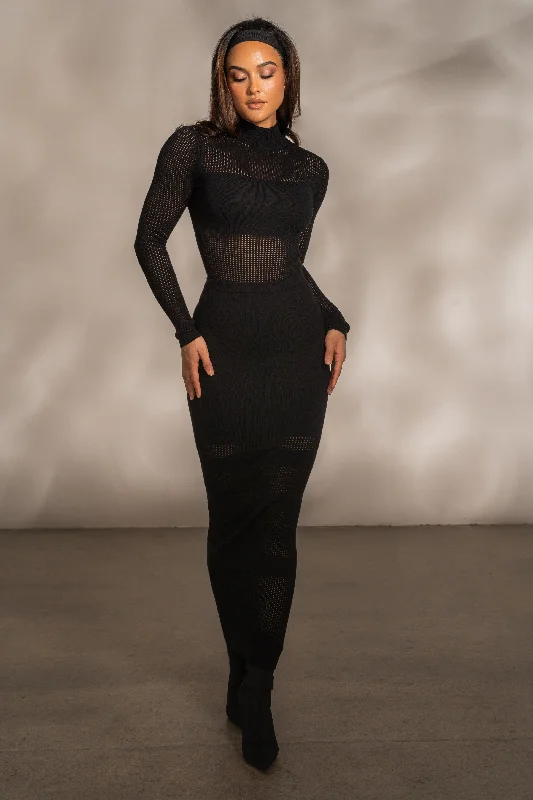 Black Klaudette Knit Bodysuit