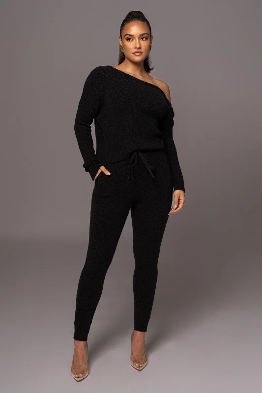 Black Sedona Knit Pant Set