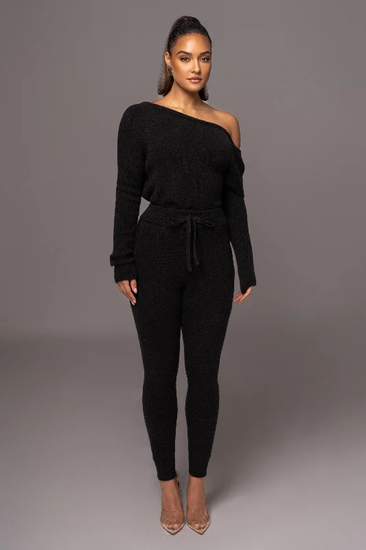 Black Sedona Knit Pant Set