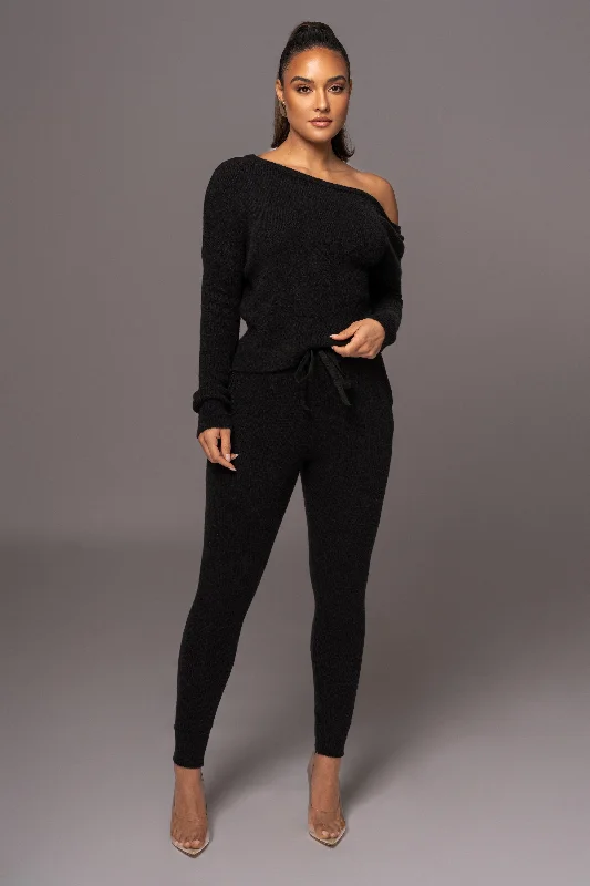 Black Sedona Knit Pant Set