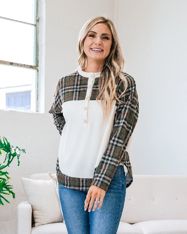 Dolly Plaid Color Block Henley FINAL SALE