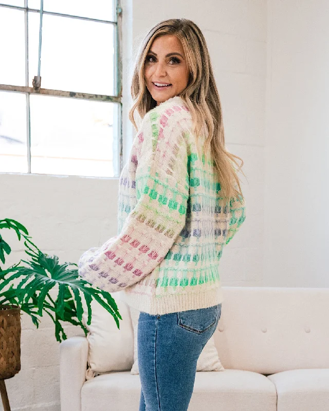 Emmy Cream and Pastel Sweater FINAL SALE