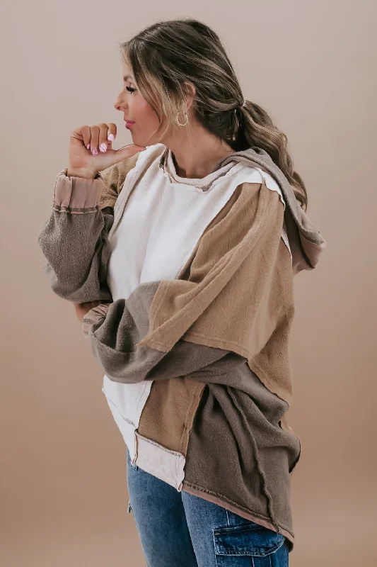 Oli & Hali: Washed Colorblock Oversized Top