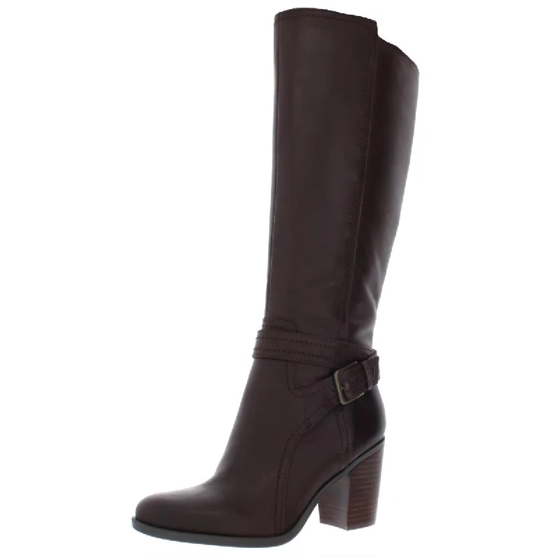 Kelsey Womens Leather Buckle Riding Boots