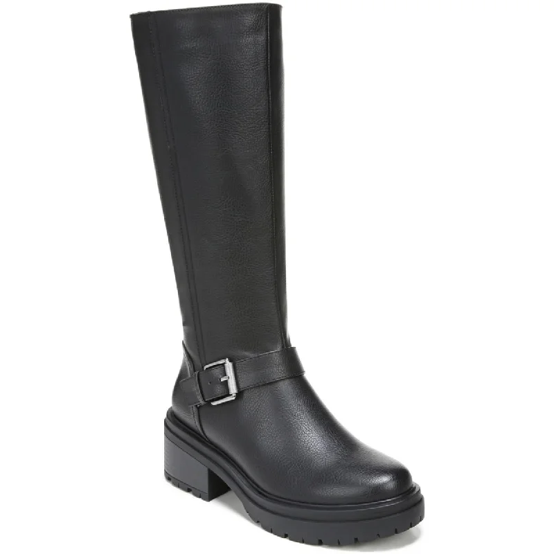 Adler Womens Faux Leather Tall Knee-High Boots